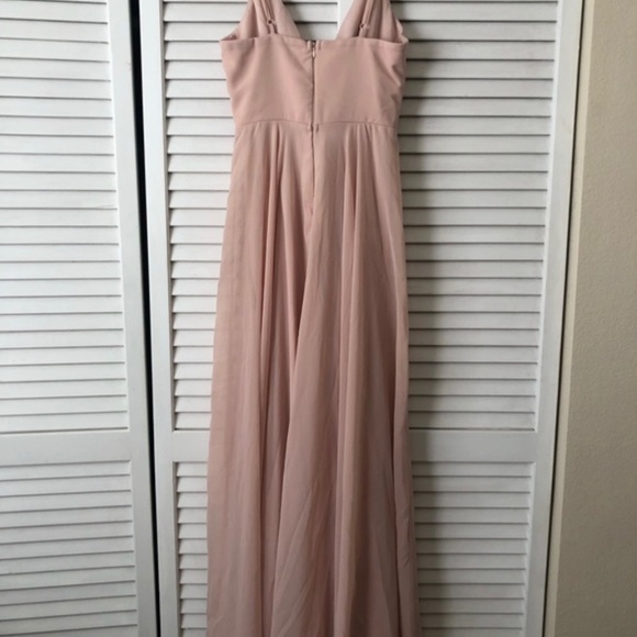 Gorgeous Morning Lavender “Cassidy” blush pink chiffon dress size small! - Picture 4 of 7